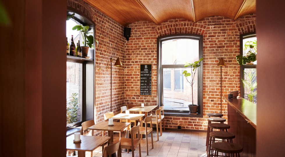 Interior of B vin restaurant, Oslo, Norway.
