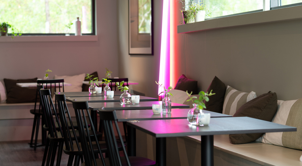 Interior of Molino Pizza & Vinbar, Halmstad, Sweden.