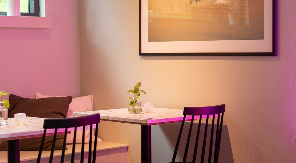 Interior of Molino Pizza & Vinbar, Halmstad, Sweden.
