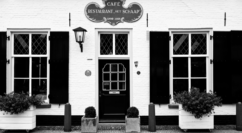 Exterior of Restaurant Het Schaap, Barneveld, the Netherlands.
