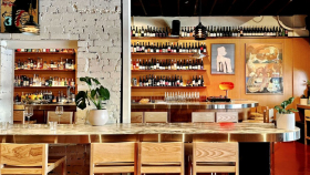 Interior of Pastel Wine Bar in Adelaide, South Australia.