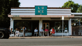 Exterior of Bar lune, wine bar, in Adelaide, South Australia.