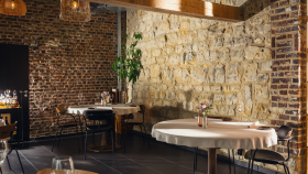 Interior of restaurant Darwin, Heerlen, the Netherlands.