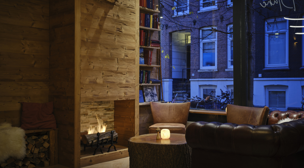 Lounge at Restaurant Mont Blanc, Amsterdam, the Netherlands.