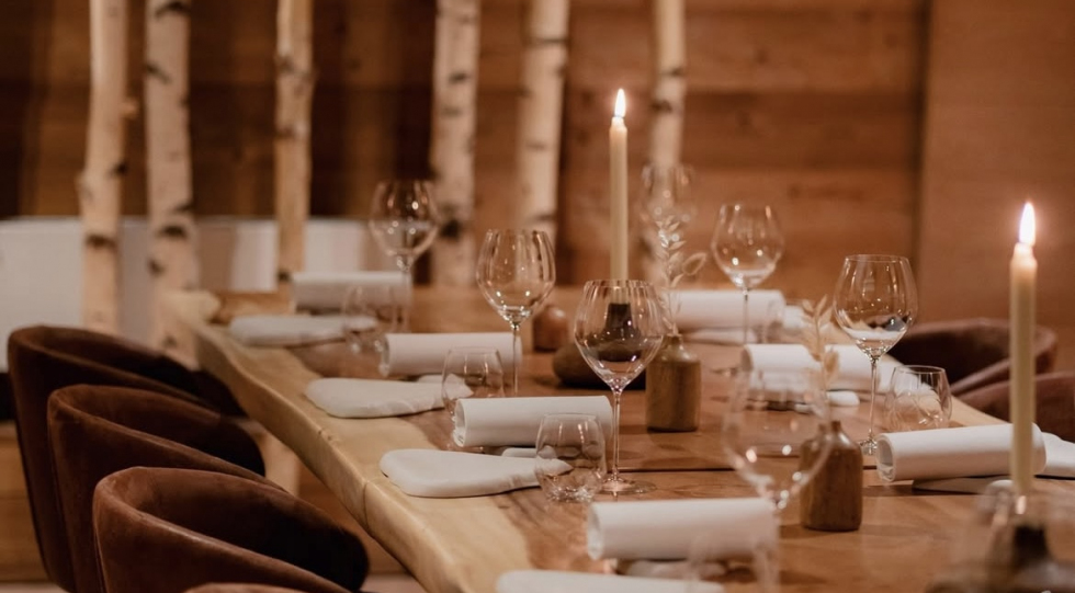 Private dining at Restaurant Mont Blanc, Amsterdam, the Netherlands.