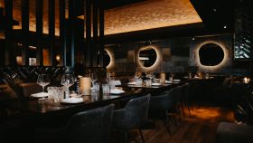 Interior of Restaurant de Wig, Renesse, Netherlands.
