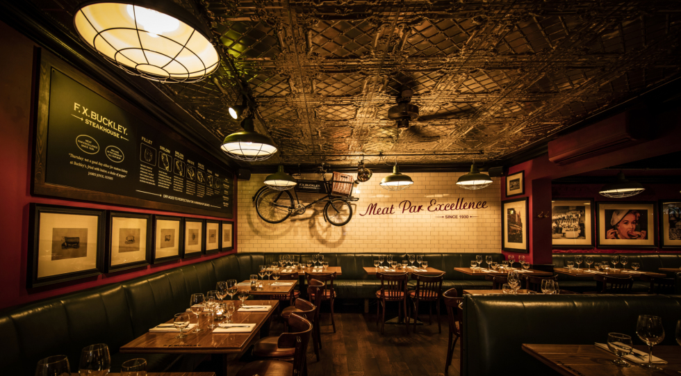 Interior of F.X. Buckley Pembroke Street,  restaurant in Dublin, Ireland