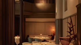 Interior of restaurant G7, Sittard, the Netherlands.