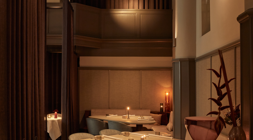 Interior of restaurant G7, Sittard, the Netherlands.