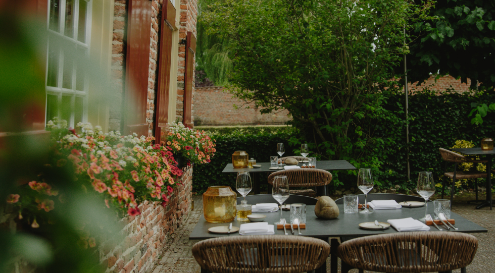Terrace at De Voorbucht Hattem, Netherlands.