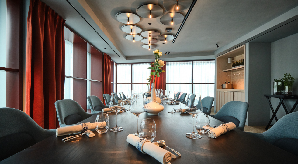 Interior of restaurant Azurite, Delft, the Netherlands
