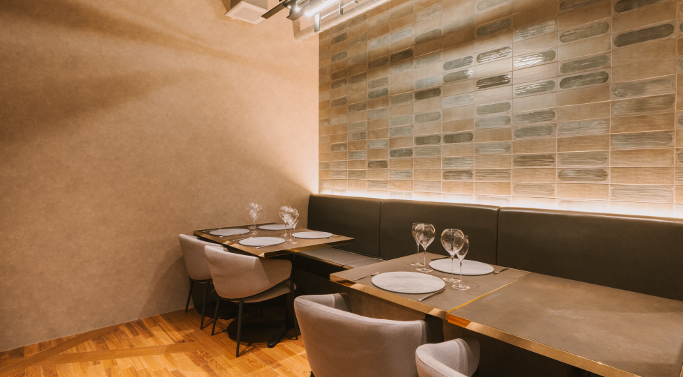 Interior of restaurant Yawye, Tokyo, Japan