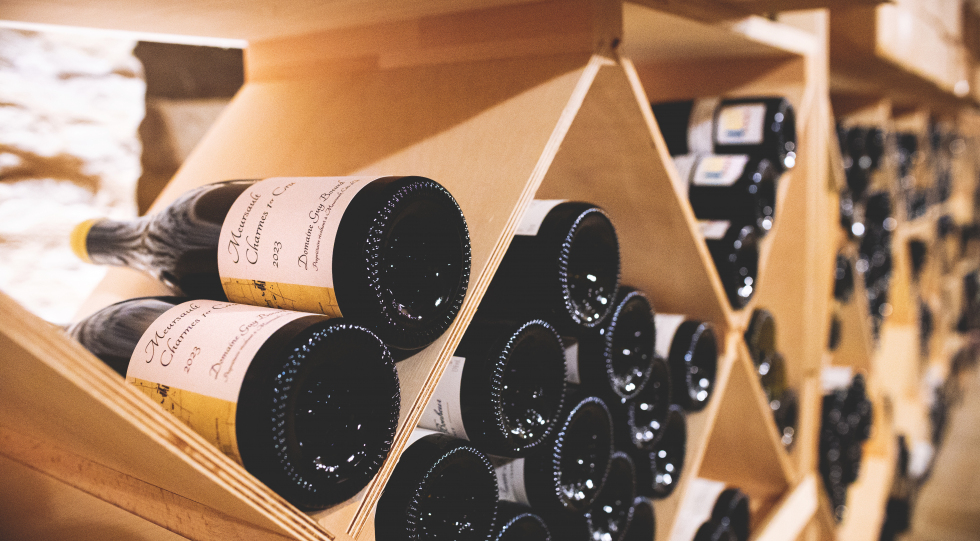 Caveau de L'hotel les Charmes, a wine bar in Meursault, France.