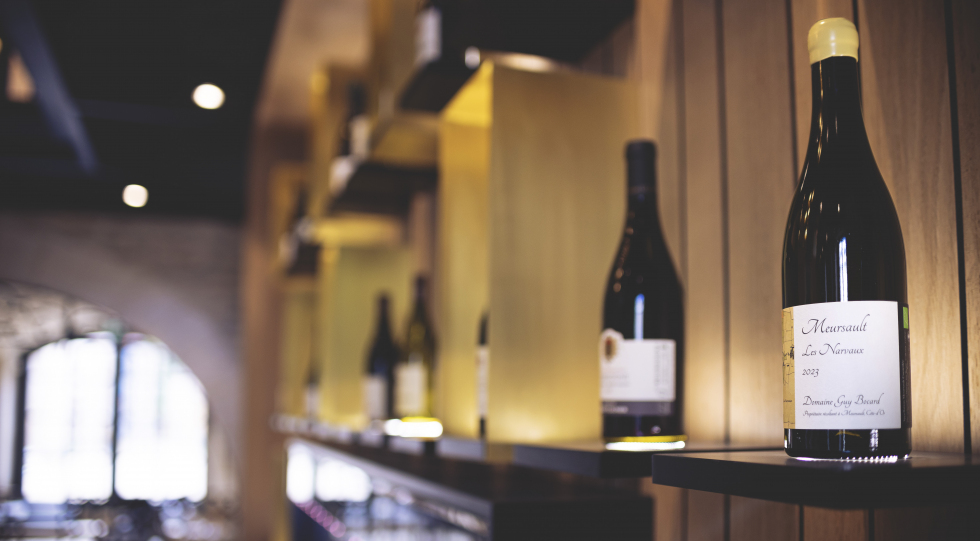 Caveau de L'hotel les Charmes, a wine bar in Meursault, France.