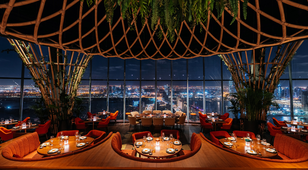Interior of SUSHISAMBA Dubai.