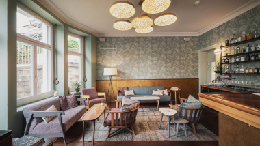Interior at HYG restaurant & Bar, Weggis, Switzerland.