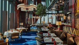 Interior of Il Gattopardo Dubai, United Arab Emirates.
