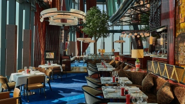 Interior of Il Gattopardo Dubai, United Arab Emirates.