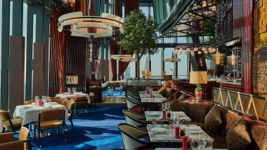 Interior of Il Gattopardo Dubai, United Arab Emirates.