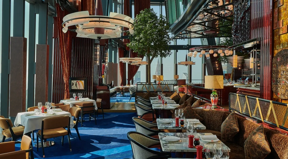 Interior of Il Gattopardo Dubai, United Arab Emirates.
