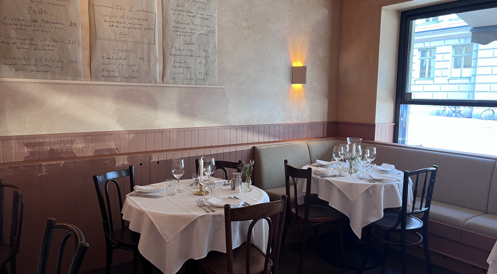 Interior of Tripletta restaurant, Stockholm, Sweden.