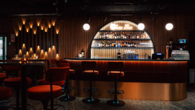 Interior of Dagmar Bistro & Wine Bar, Helsinki, Finland.