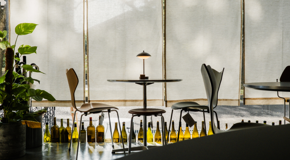 Interior of restaurant Revolution, Singapore.