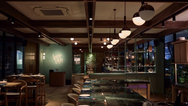 Interior of restaurant Verlan, Bangkok, Thailand.