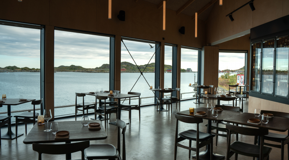Restaurant Fangst - Hattvika Lodge, a hotel in Norway.