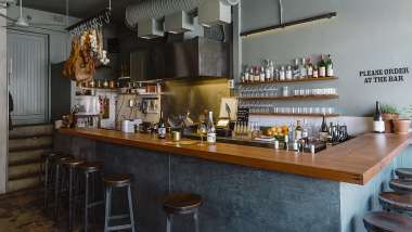 Interior of Publik wine bar in Cape Town, South Africa, a Star Wine List Red Star wine destination.