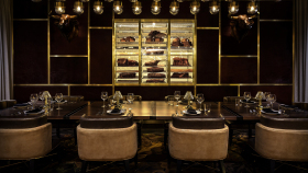 Interior of Barry's Downtown Prime restaurant, Las Vegas, USA.