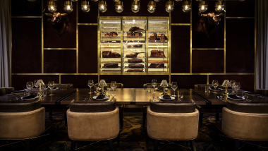 Interior of Barry's Downtown Prime restaurant, Las Vegas, USA.