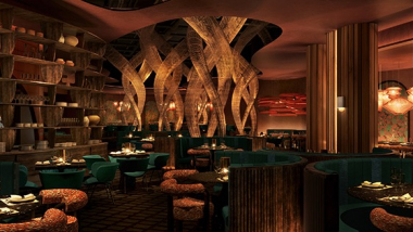 Interior of Komodo restaurant, Las Vegas, USA.