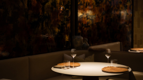 Dining room at  Upstairs Tasting Room, Ho Chi Minh City, Vietnam.