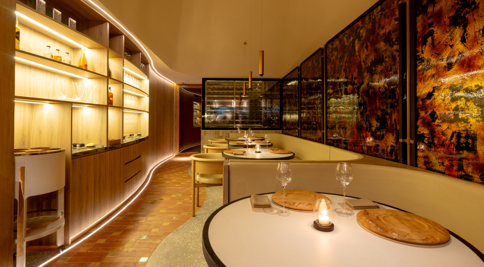 Dining room at  Upstairs Tasting Room, Ho Chi Minh City, Vietnam.