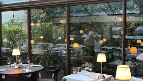 Interior of restaurant Ciccino, Marseille, France.