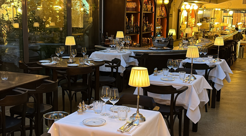 Interior of restaurant Ciccino, Marseille, France.