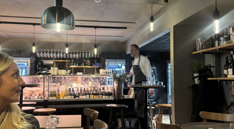 Interior of wine bar Teuf a Vin, Stockholm.