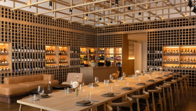 Interior of Café Vivant, Menlo Park, California, USA.