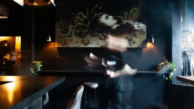 Interior of Lunacy Wine Bar, Cape Town, South Africa.