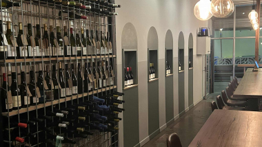 Interior of Timber Door Cellars, Geelong, Australia.