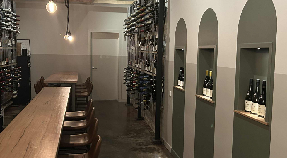 Interior of Timber Door Cellars, Geelong, Australia.