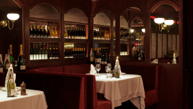 Interior of Jean-Pierre, restaurant in Hong Kong.