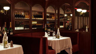 Interior of Jean-Pierre, restaurant in Hong Kong.