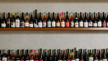 Bottle wall at Bar Copains, Sydney, Australia.