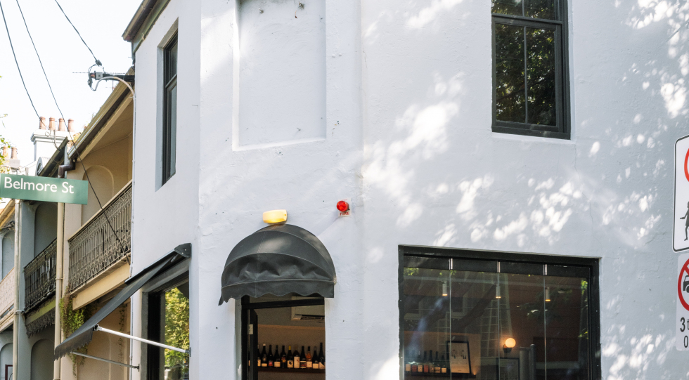 Exterior of Bar Copains, Sydney, Australia.