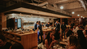 Kitchen at Bessie's, Sydney, Australia.