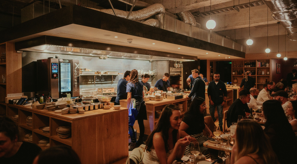 Kitchen at Bessie's, Sydney, Australia.