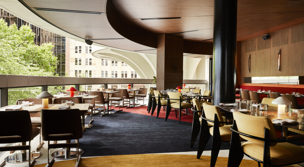 Interior of the Wine Bar at The International, Sydney, Australia.