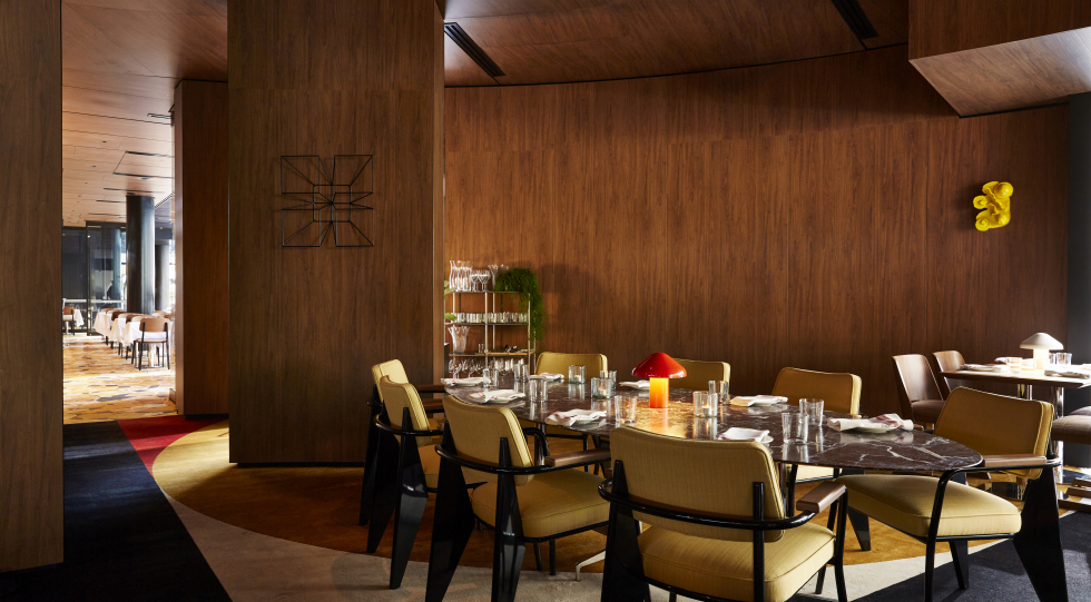 Interior of the Wine Bar at The International, Sydney, Australia.